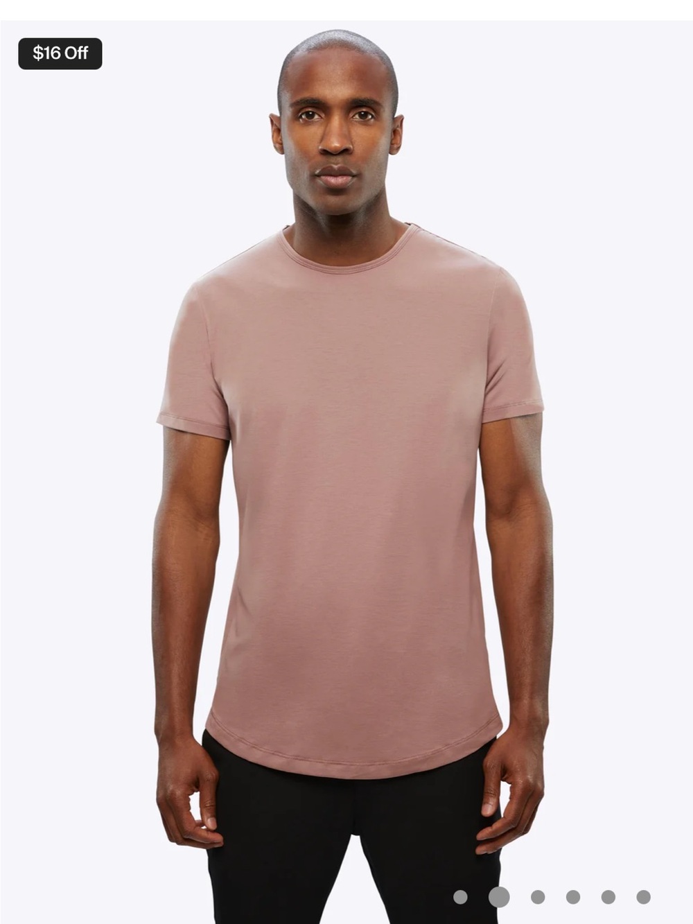 Cuts Clothing Men's Crew Neck Tee in Dusty Mauve